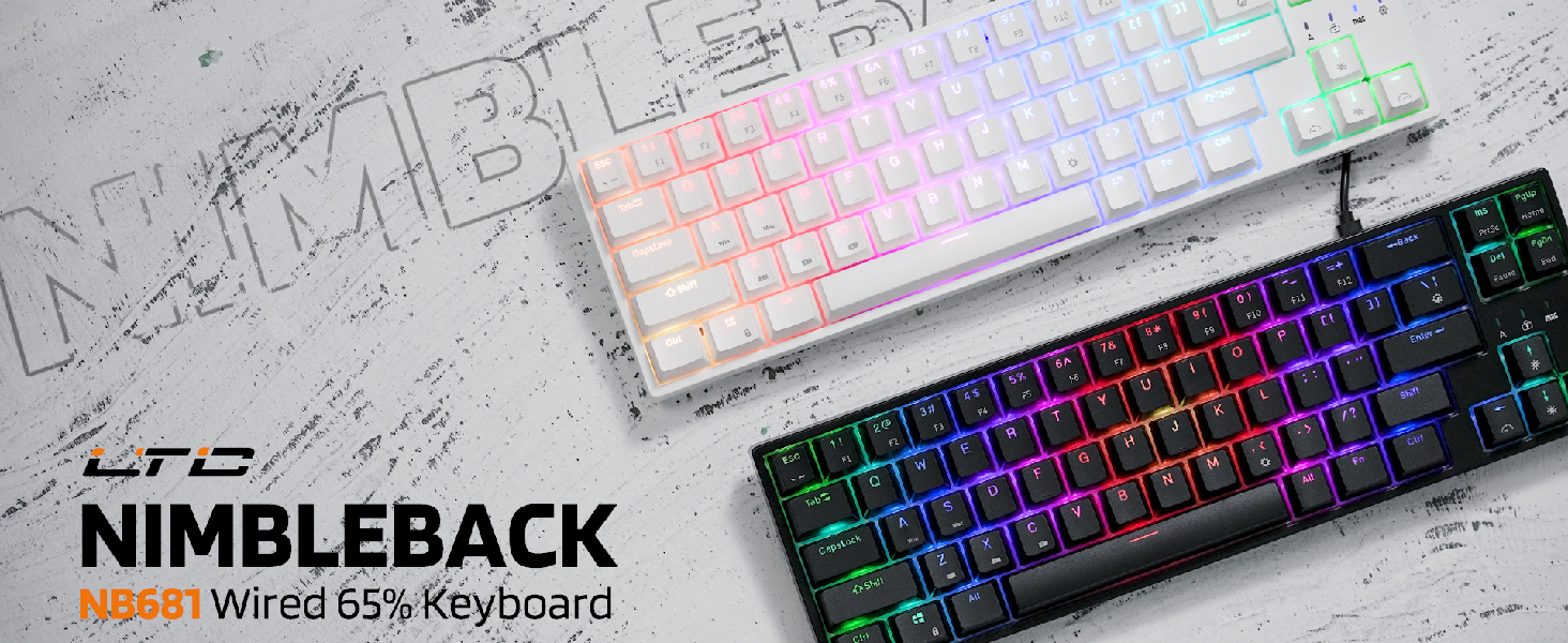 Amazon.com: LTC NB681 Nimbleback Wired 65% Mechanical Keyboard